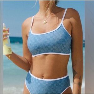 NWT Beach Riot Estelle Top - Denim Daze